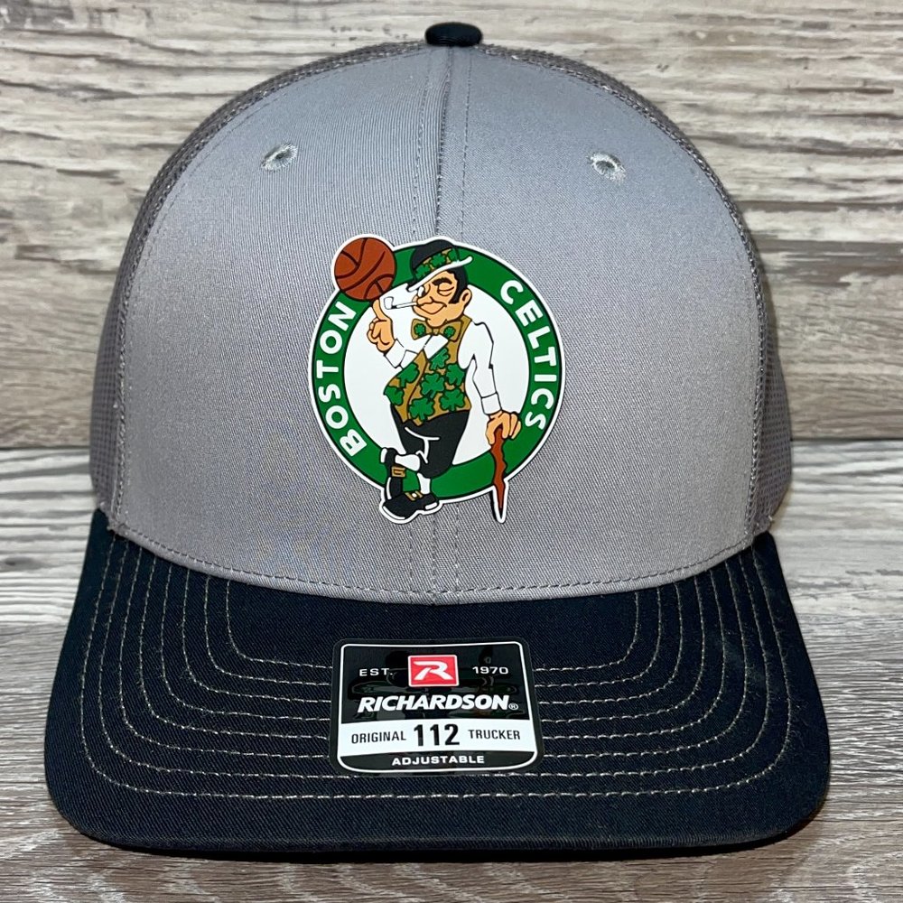 Boston Celtics 3D Snapback Trucker Hat- Grey/ Charcoal/ Black